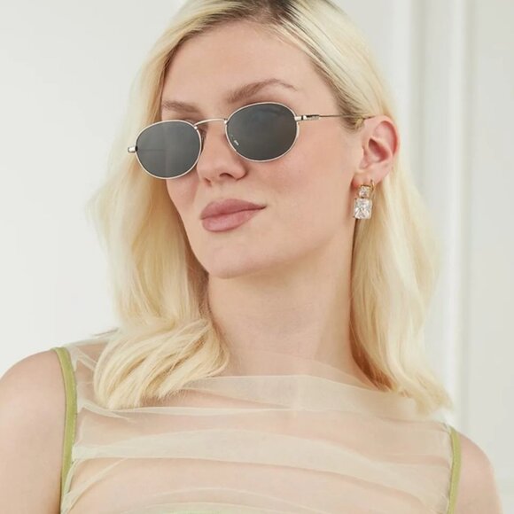 NEW SL799 003 SAINT LAURENT SUNGLASSES WOMEN ROUND GOLD EYEWEAR - Picture 3 of 4